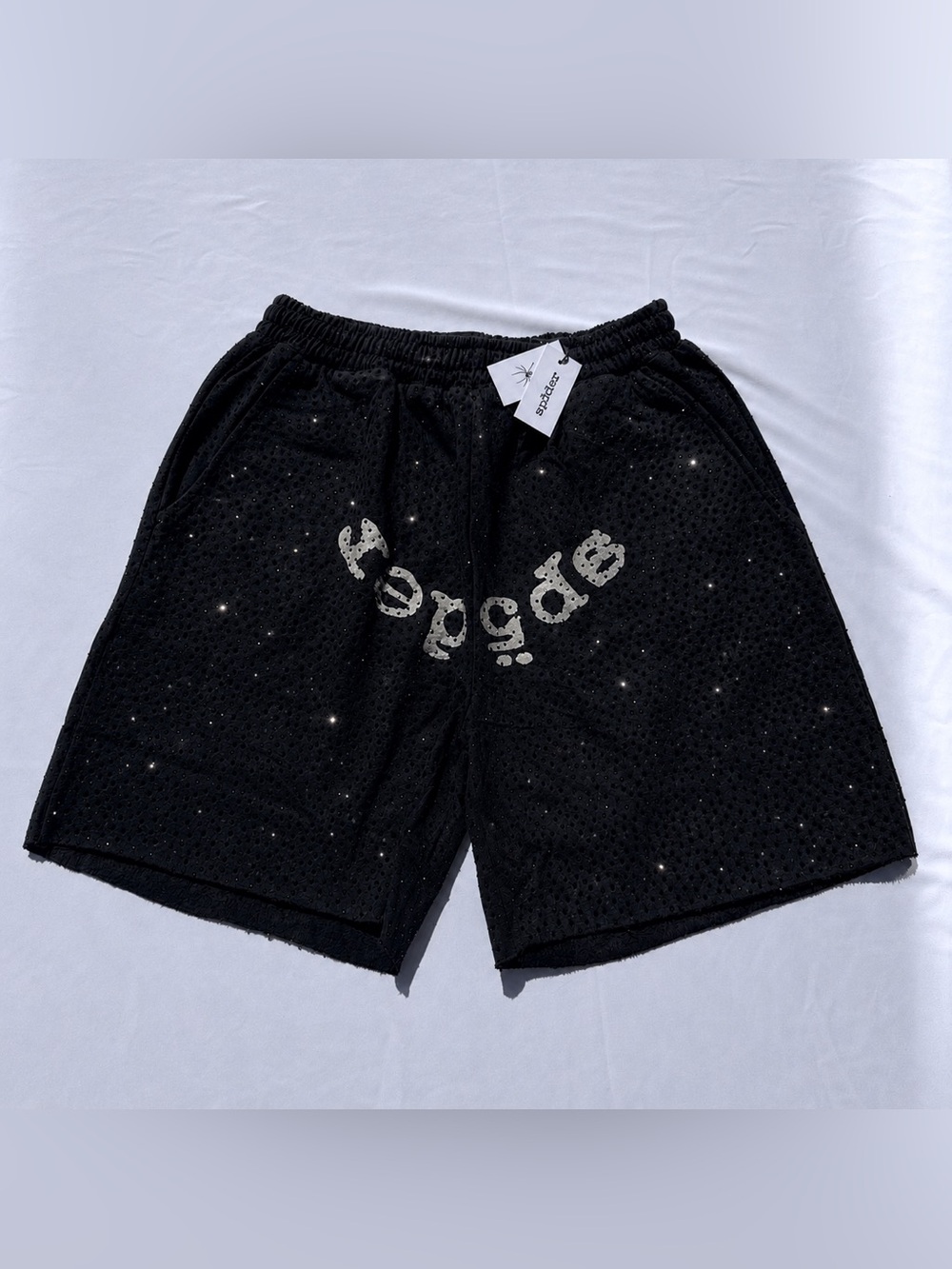 Sp5der “VVS” Rhinestone Heavyweight Shorts